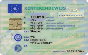 rdw registration card example